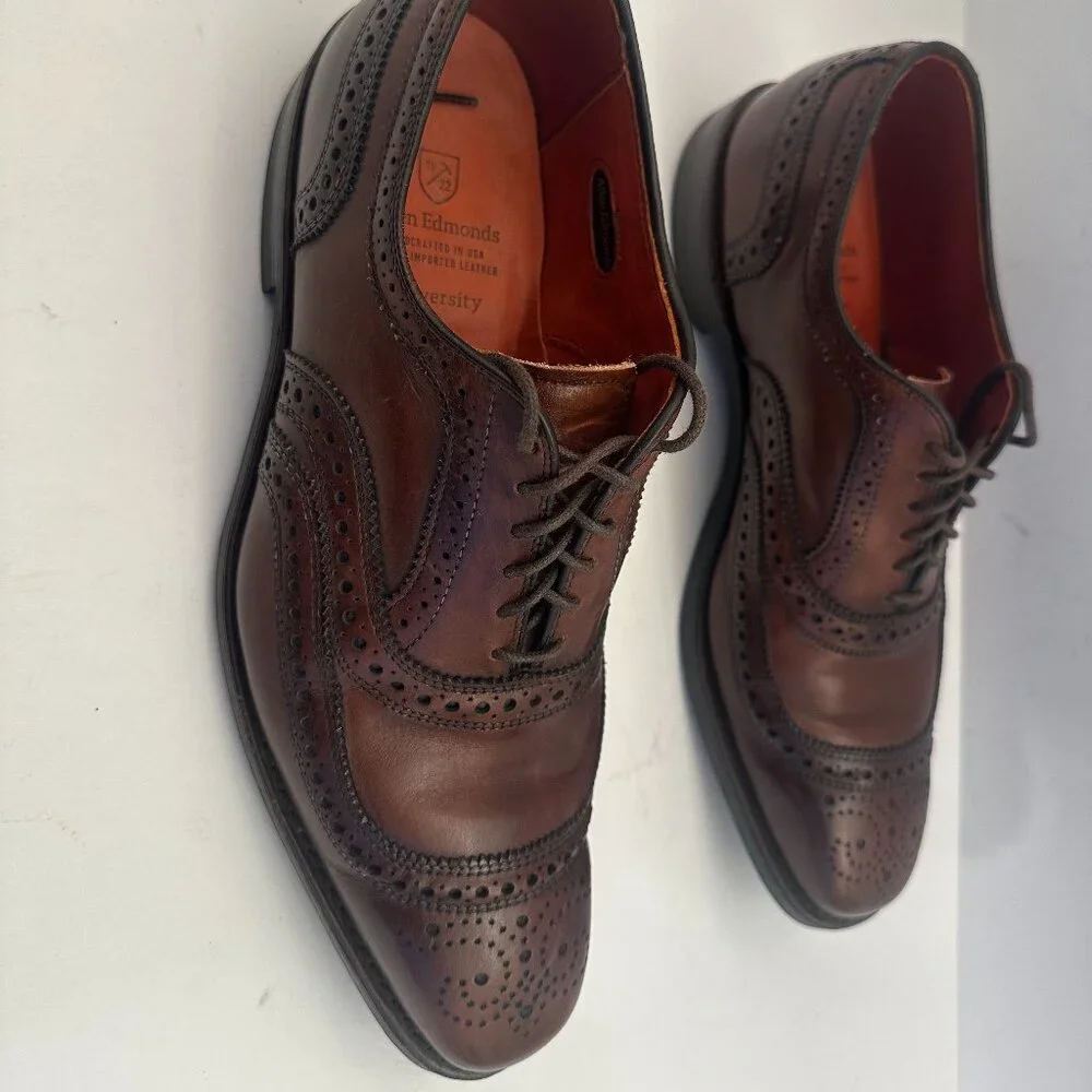 Allen Edmonds Leather Brown Oxford shoes Men's 9.5 US Brown 5828